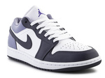 Nike Air Jordan 1 LOW 553558-145 White/Indigo Haze Blanc/Brume Indigo