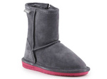 BearPaw Emma Toddler Zipper 608TZ-903 Charcoal Pomberry